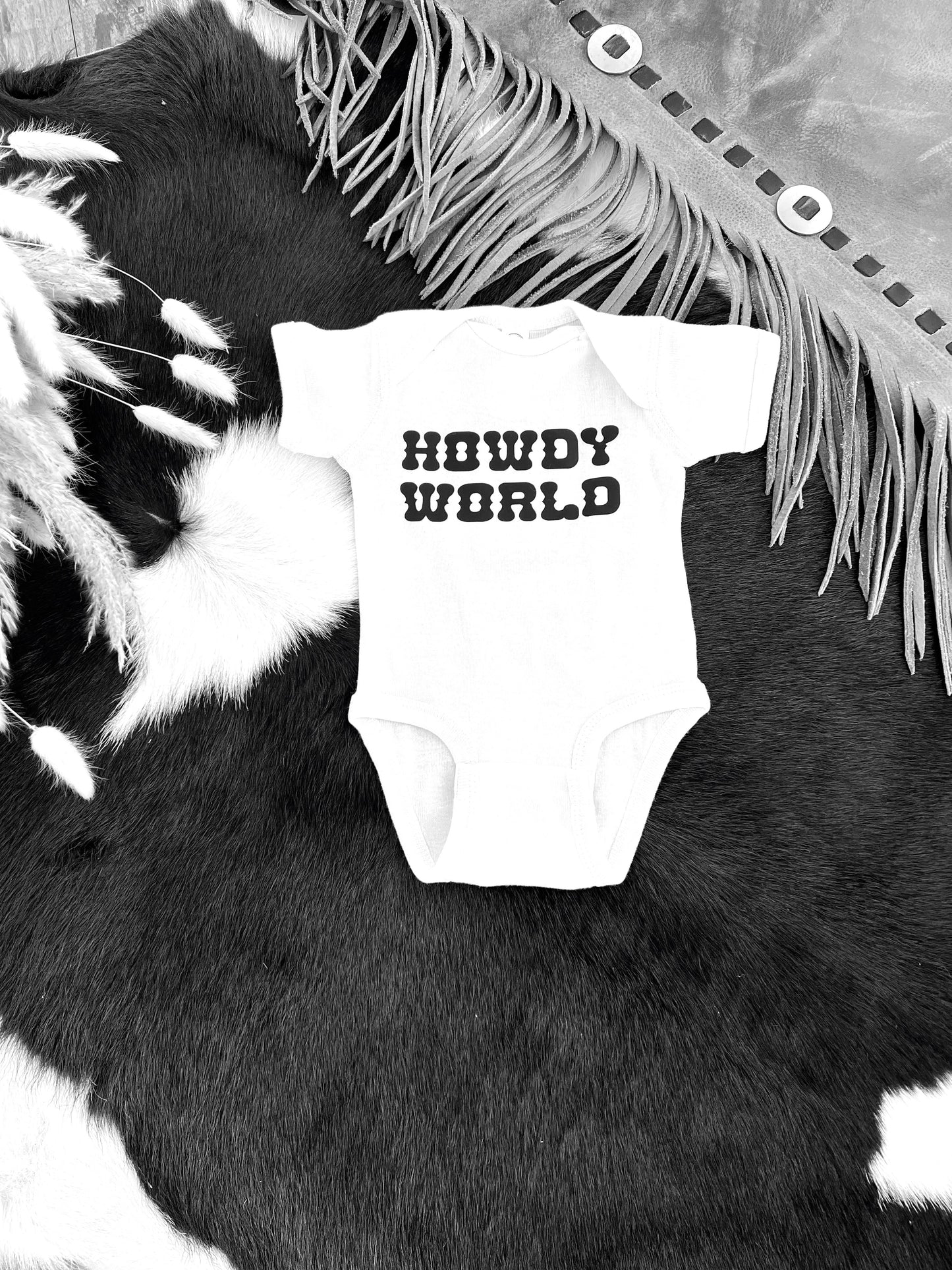 Howdy World Western Baby Bodysuit