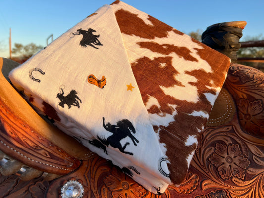 Cowboys and Cowhide Newcastle Blanket