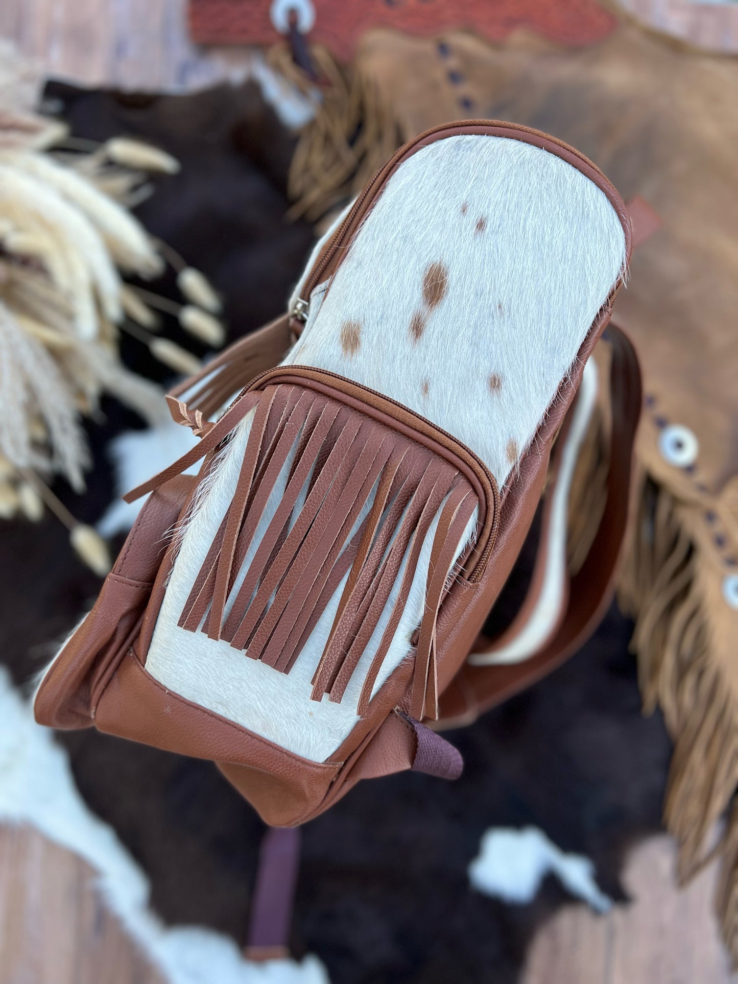 Cowhide Backpack/Diaper Bag