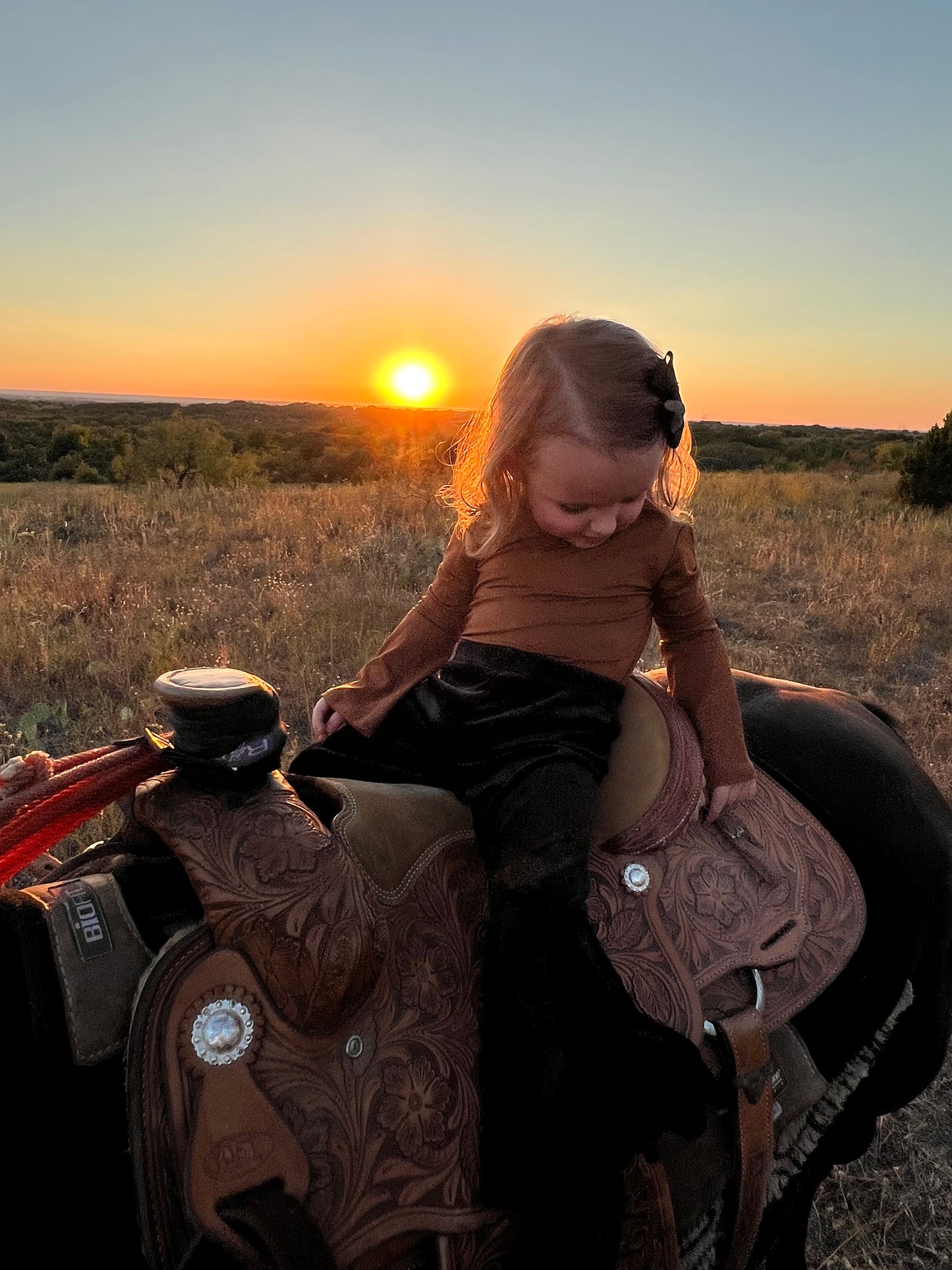 Clover Bell Sleeve Leotard - Rich Caramel