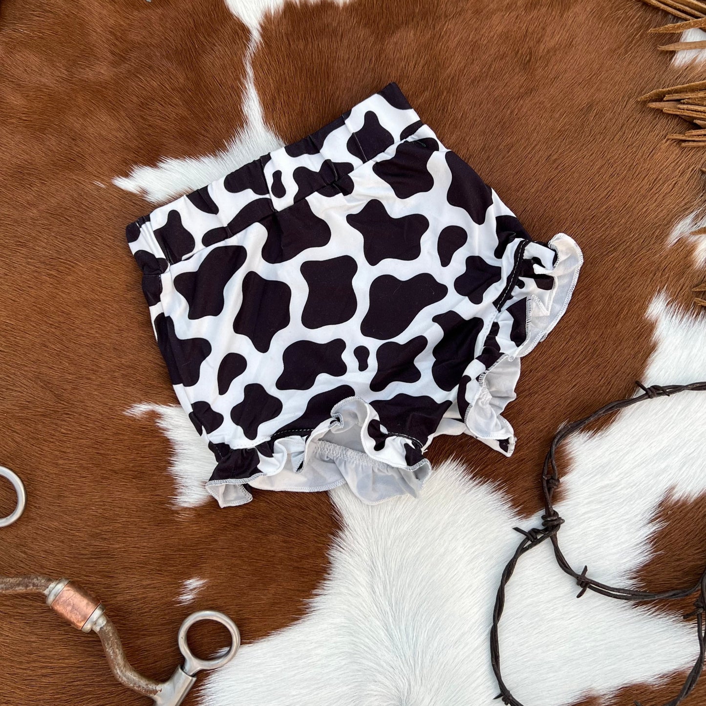 Belle High-Waist Bloomers - Cow Print